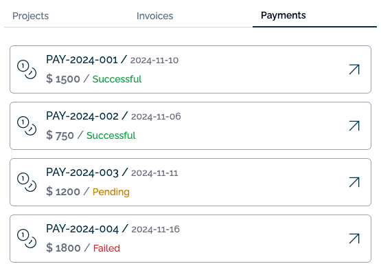 Project management interface